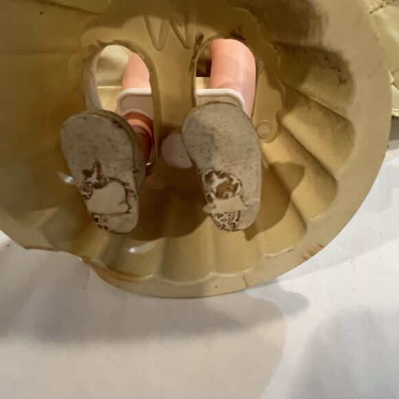 Vintage 1963 Eegee Brunette 15" Doll in Lace Dress Rooted Hair Sleepy Eyes Bride - Picture 10 of 12